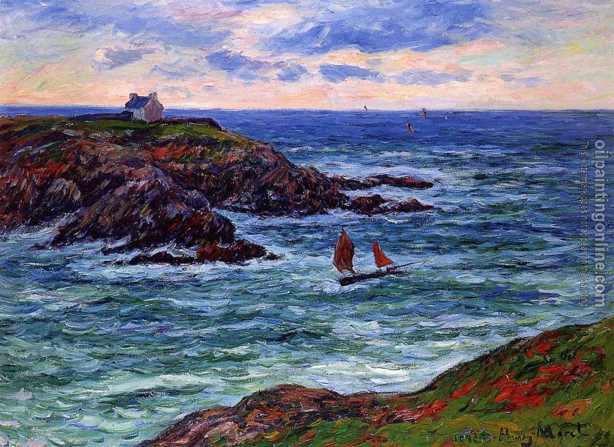 Moret, Henri - Seascape, Doelan, Brittany